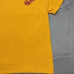 Vintage Mens US Marine Corps Graphic Logo T Shirt Sz S Yellow