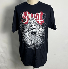 Ghost Men’s T-Shirt Papa Skulls Black Size XL NEW Skeleton