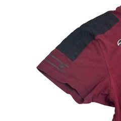 Rock Revival XL Burgandy Black Silver Contrast Logo Print Shoulder Panel T-Shirt