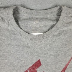 Nike T Shirt Mens Size 2XL Gray Swoosh Casual Short Sleeve Adult *