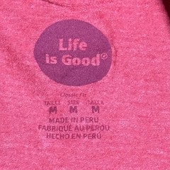 Life is Good Georgia T-Shirt Mens M Light Red Heather Graphic Tee EUC