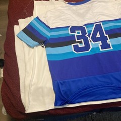 Baseball Jersey Star Multi Blue Size XXL Brand New With Tags
