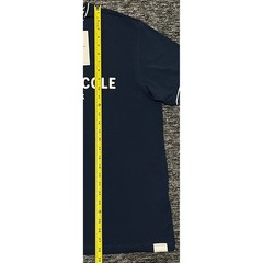 Kenneth Cole New York Mens Legion Blue Graphic Logo T-Shirt Tipped Trim L NEW