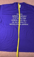 People Should Stop Expecting Normal T Shirt Funny Shirt Xl New Purple