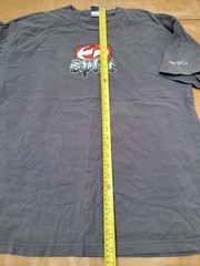 Vintage Split Skateboard T Shirt Mens XLarge Gray Logo Spell Out Y2K