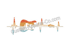 Guitar Heartbeat Rocker Tee – Choose Your Size & Color!