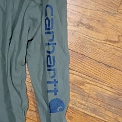 Carhartt Men’s XL T-Shirt Green Long Sleeve Crew Neck Loose Fit Logo TK0231-M