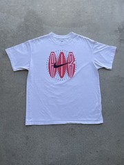 Nike Air Graphic Tee Shirt Mens Large White/Red With Swoosh Y2K