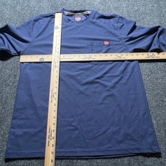 Wrangler Workwear Mens Blue Long Sleeve Pocket T-Shirt Size L WW55145