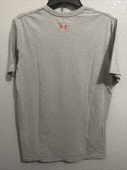 Under Armour Freedom Big Flag USA T Shirt Mens Small Gray Patriotic Graphic Tee