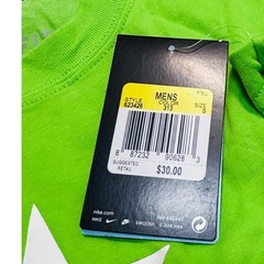Nike Field General Quarterback Tee Mens Small NWT Lime Green 5 Stars 623426-313