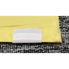 Kenneth Cole New York Mens Mellow Yellow Logo Graphic T-Shirt White Trim NWT L