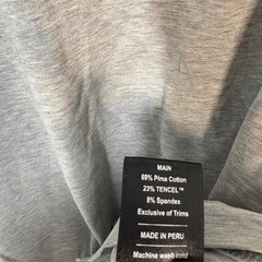 Public Rec Shirt Mens Large Gray Henley Long Sleeve Pima Cotton Tencel Stretch