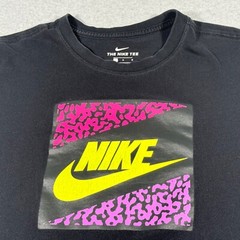 Nike Shirt Adult Large Black Big Swoosh Athletic Sports Outdoors Workout Mens