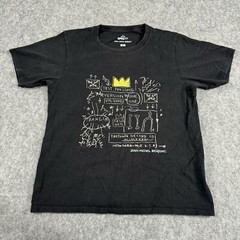 Gonzo Basquiat Jean Michel Black Short Sleeve Shirt Graphic Tee Uni Qlo Size Sm