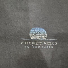 Vineyard Vines Shirt Mens Large Gray Ski You Later Long Sleeve Graphic Tee