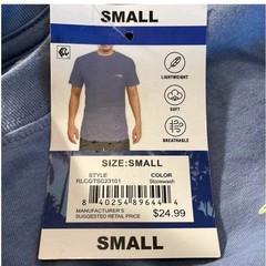Reel Life Men’s Neptune Ocean Washed T-shirt Sz S, L, Xl