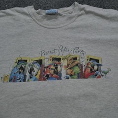 Vintage Caribbean Soul T Shirt Mens XL Grey Parrot Poker Party 2006 Y2K