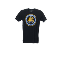 Ambig Mens Crew Neck T-Shirt S Black 100% Cotton Solid Graphic Pegasus Streetwea