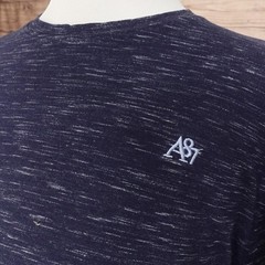 Aeropostale Shirt Mens 4XL Blue Short Sleeve Space Dye Heather Logo Tee T-Shirt