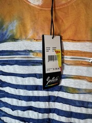 Switch Remarkable Men’s XL Tie Dye Zipper Thrashed Shirt New With Tags NWT