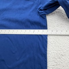 American Giant Mens Blue Long Sleeve Hooded T-Shirt Pullover Size M Made in USA