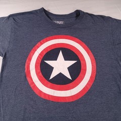 Marvel Captain America Graphic Short Sleeve Casual T Shirt Mens Size M Blue Red
