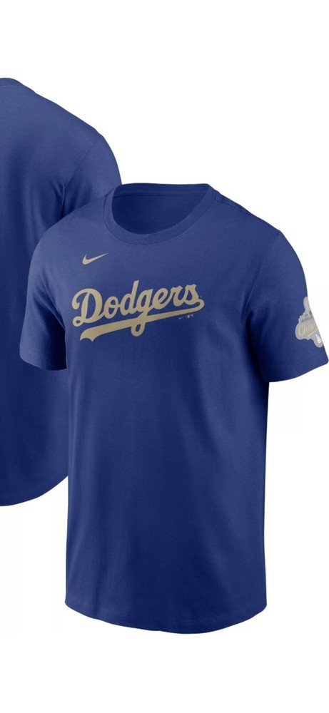 NWT Los Angeles Dodgers Gold Nike 2025 World Series Champions Shirt XXL