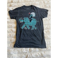 Riot Society Mens Panda Riding Elephant Graphic T-Shirt Charcoal Heather Grey S