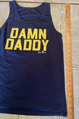 Gay Themed “DAMN DADDY” Tank Top Black & Yellow Sz.S ? Tags Cut Out