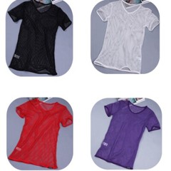US Men Clubwear Cutout T-Shirt Tank Top Tops Fishnet Vest Sleepwear Blouse Sport