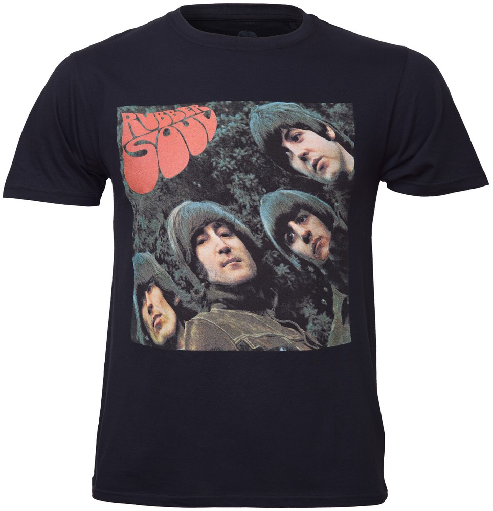 The Beatles T Shirt Rubber Soul Official Logo Rock Band Album Cover S-2XL New