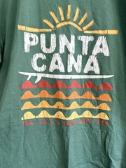 Punta Cana T Shirt Sea Salt Sand Since 1969 Size Large Green Cotton New