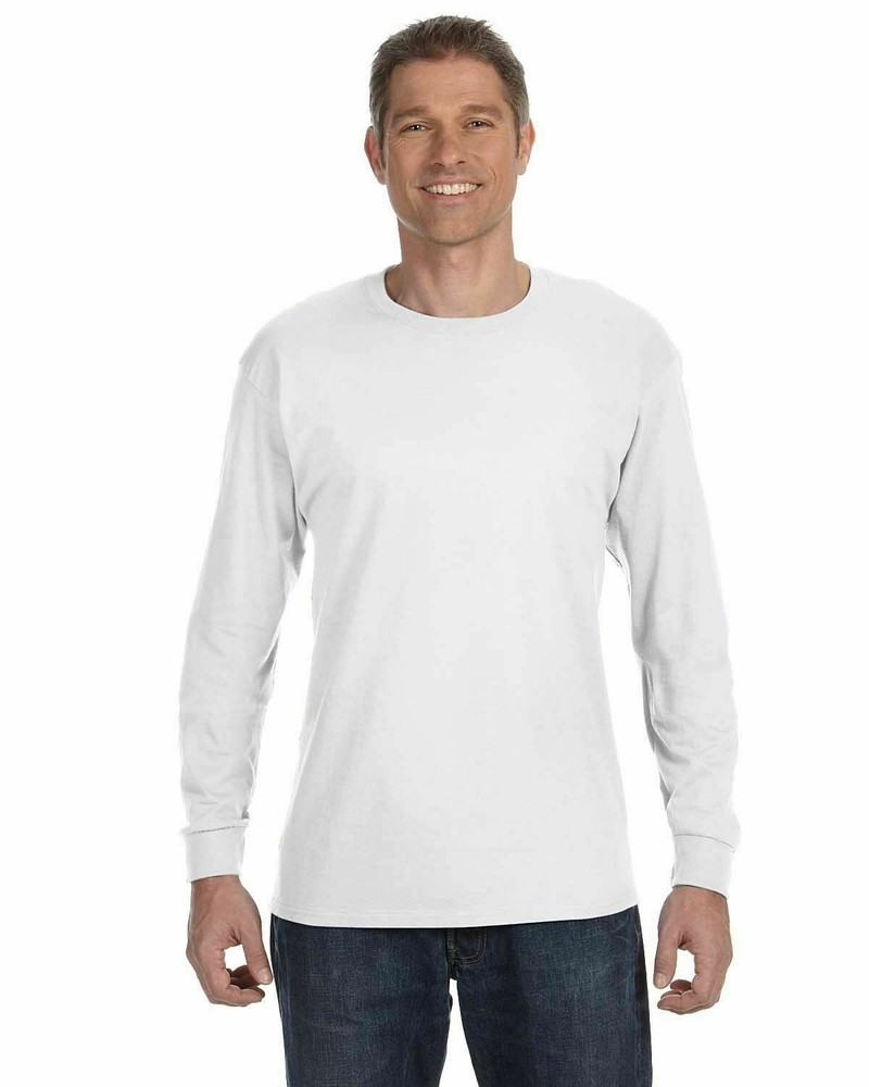 Gildan Heavy Cotton Men’s Long Sleeve T Shirt Blank Plain Tee Basic 5400 S-3XL