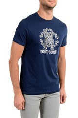 Roberto Cavalli “Beachwear” Men’s Blue Graphic Print T-Shirt Sz S M L XL 2XL