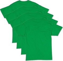 Hanes Men Crew neck T-Shirt 4-Pack ComfortSoft 100% Cotton Heavyweight Tee Plain