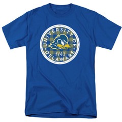 University of Delaware Adult T-Shirt Plaid Badge, Royal Blue, S-5XL