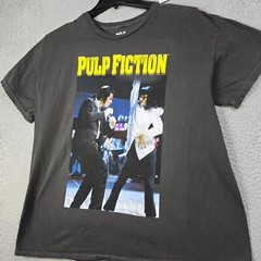 Pulp Fiction Shirt MENS Medium M BLACK John Travolta MOVIE 90s Retro Cult NWT