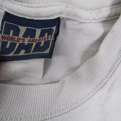 Vintage World’s Greatest Dad Shirt Mens Large White Greatest Hits Funny Tee