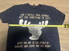 National Lampoons Christmas Vacation Sze Large TShirt Can I Refill Your Eggnog?