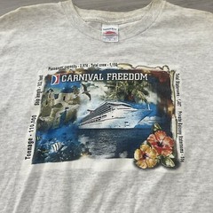 Vintage Carnival Cruise Shirt Mens Large Gray Short Sleeve Tennesee River 90s