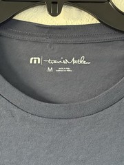 Travis Mathew Mens Medium Short Sleeve T Shirt Christmas Jingle Jangle Golf Blue
