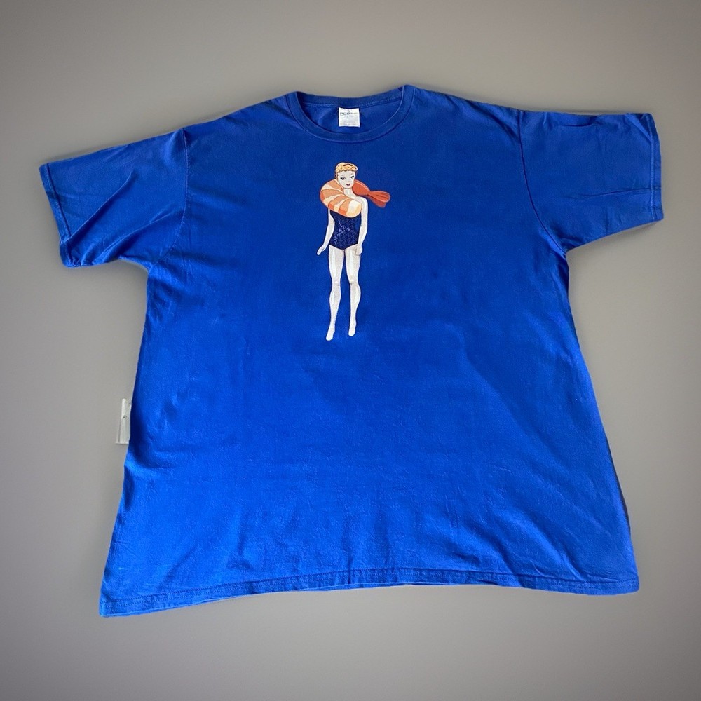 Cool Shrimp On The Barbie pop culture t-shirt featuring bold graphic artwork XL
