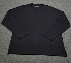 Public Rec Shirt Large Black Adapt Henley Casual Comfort Stretch Performance