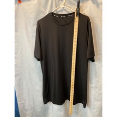 Kohl’s DryTek Black Short Sleeve Shirt, Labeled 2XXL Tall, Fits Like 1XL Tall