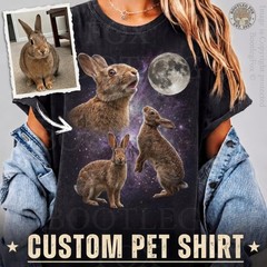 Custom Vintage Pet Photo Comfort Tee Personalized Animal Lover Gift Design