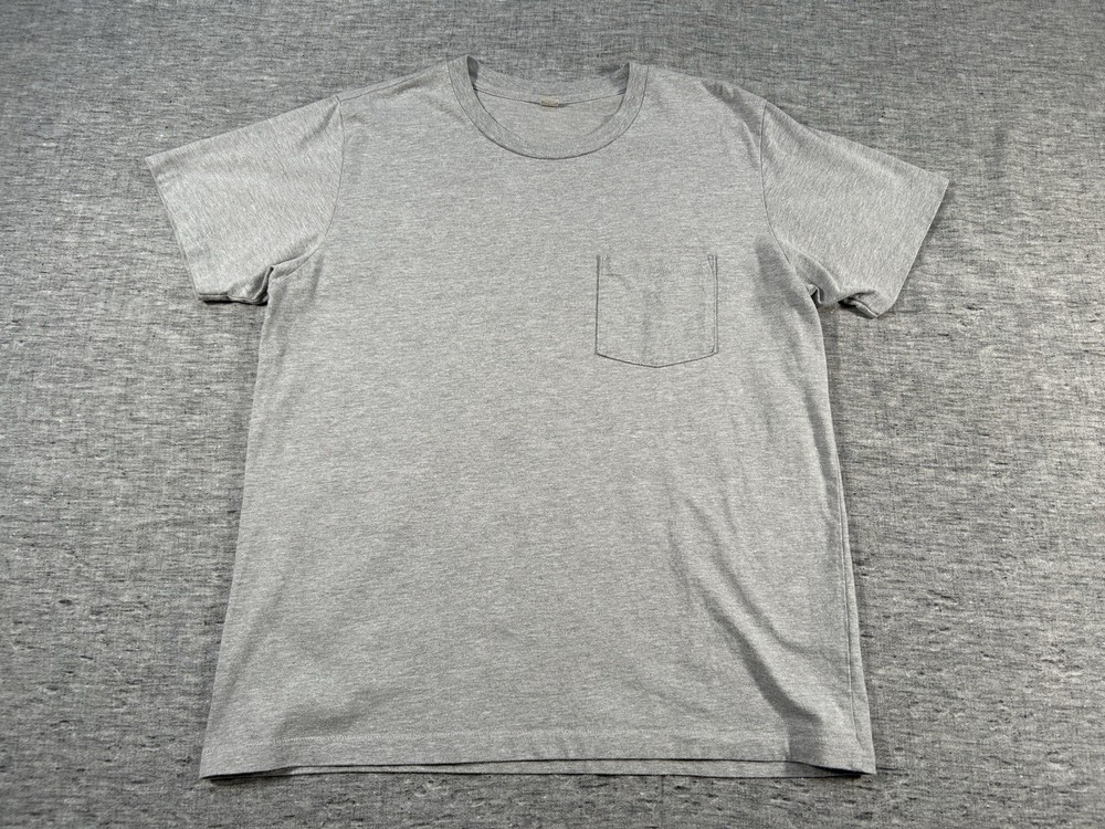 Ship John Shirt Mens Extra Large Grey Short Sleeve Pocket Tee Made in USA