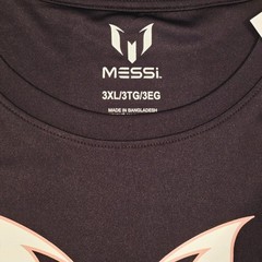 Messi Logo Tee MMN0076USW Men 3XL Black Stretch Limo Soccer Graphic T-Shirt NWT