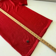 Sheep Inc Mens MEDIUM Ultra-Fine Merino Wool Knit T-Shirt Red Traceable Portugal