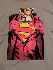 Graphitti Designs ” Joker Exposed ” Men’s XL Grey Graphic Print Tshirt